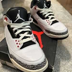 Jordan Athletic Shoes White Black Red